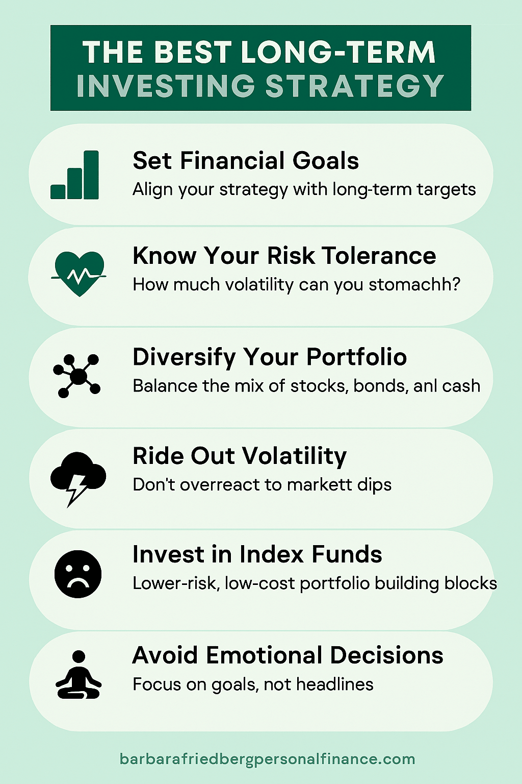 best long term investment strategy list steps