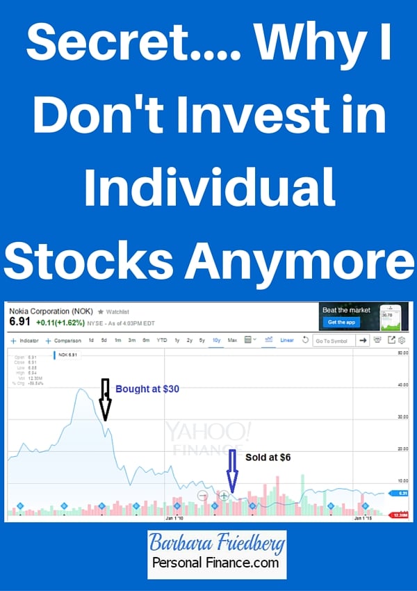 Secret...Find out why I don't invest in individual stocks anymore.