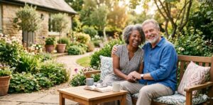 happy retirees with enough money